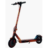 Huitich electric scooter with solid tires featuring a flame design and sturdy build